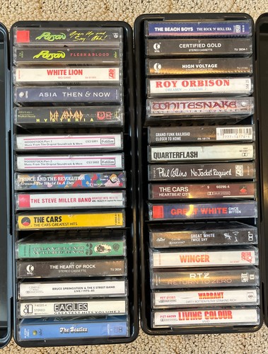 Lot rock cassette tapes - lot, (30)