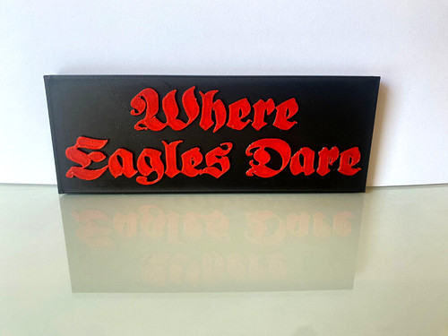 Where eagles dare logo - dare, black