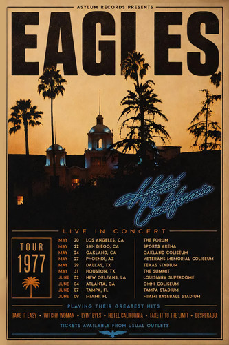 Poster tour eagles - tour, inspired